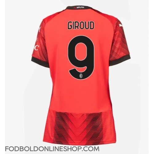 AC Milan Olivier Giroud #9 Hjemmebanetrøje Dame 2023-24 Kortærmet